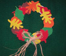craft a leaf wreath from Craft foam